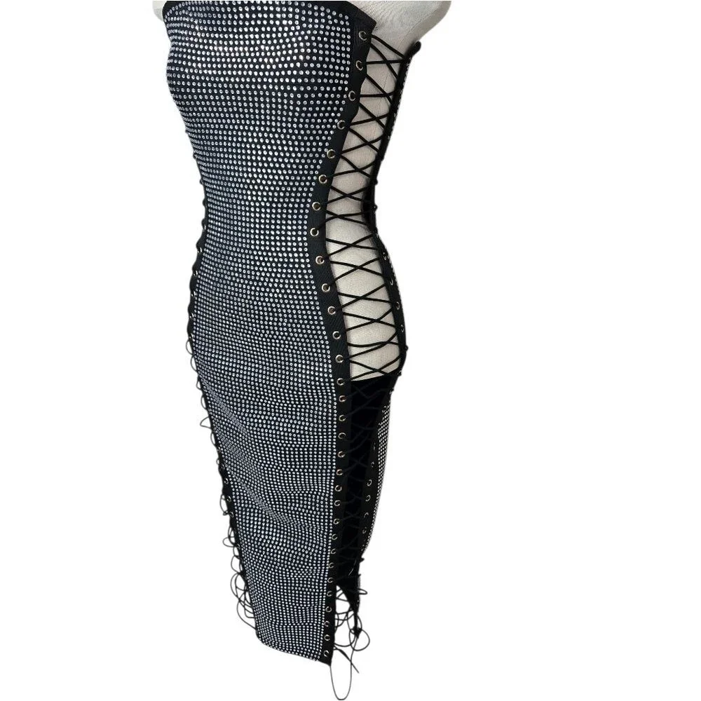 Akira All The Right Places Bandage Midi Dress Women's Medium